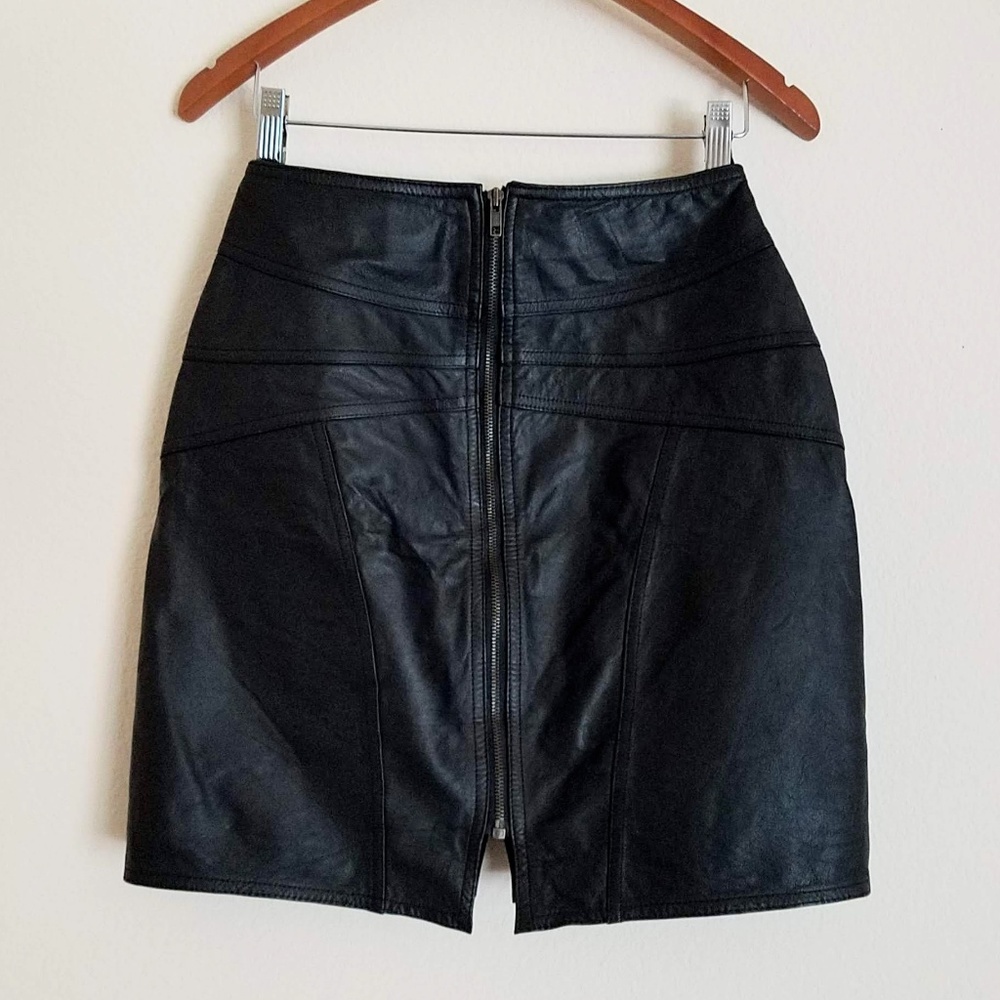 Vintage G-III Leather Skirt